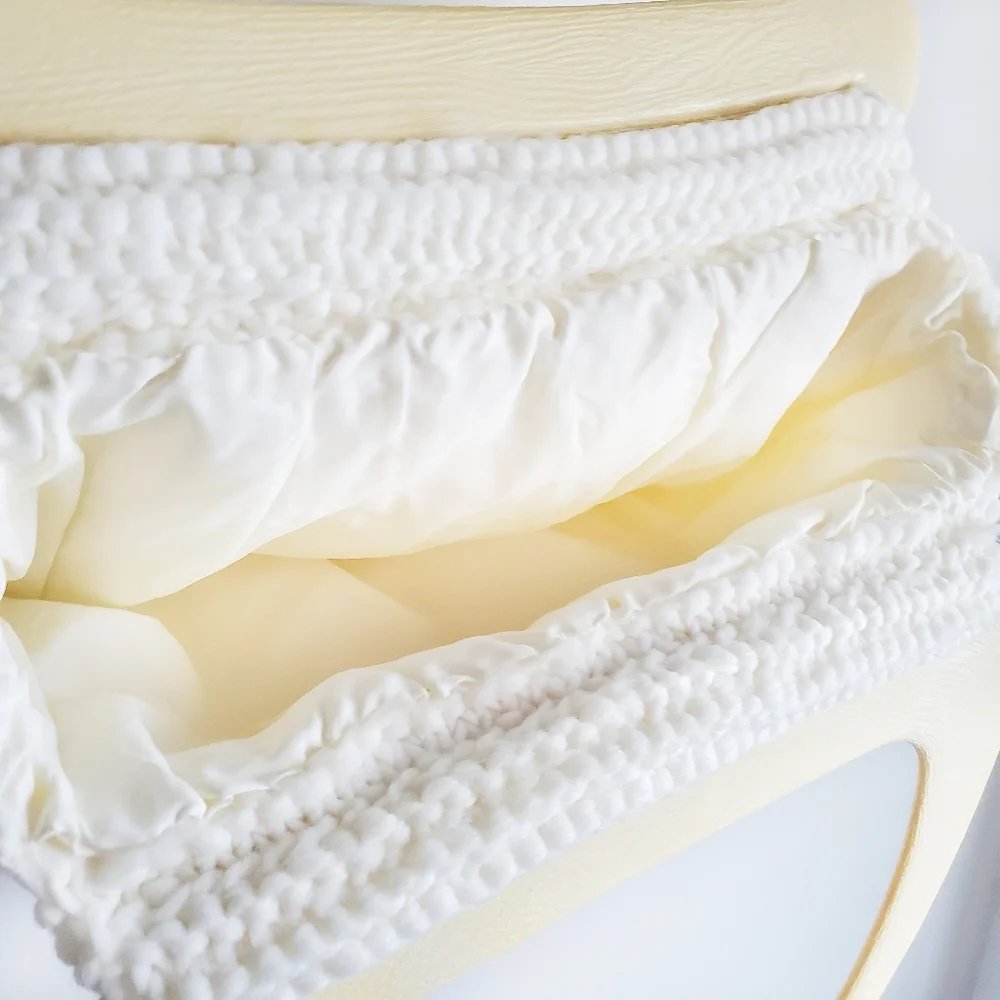 Vintage 70s boho white purse - Picture 8 of 8
